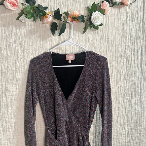 Show Me Your Mumu X REVOLVE Kimora Mini Dress in Rainbow Shimmy Shine • Size S - Picture 1 of 5